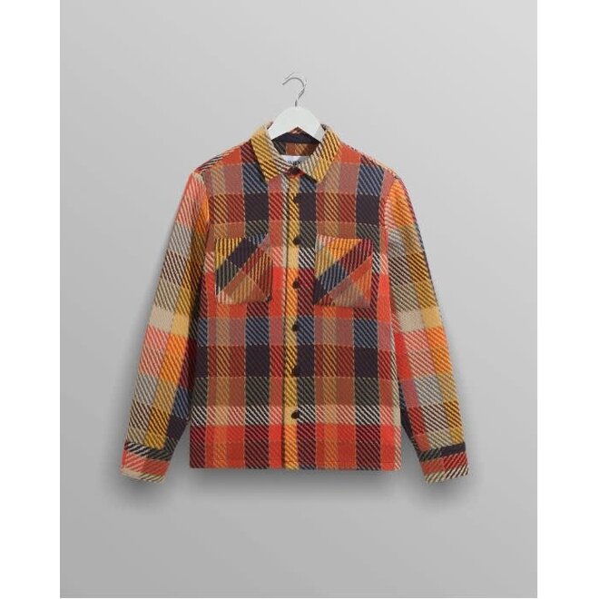 Whiting Overshirt in Orange Check
