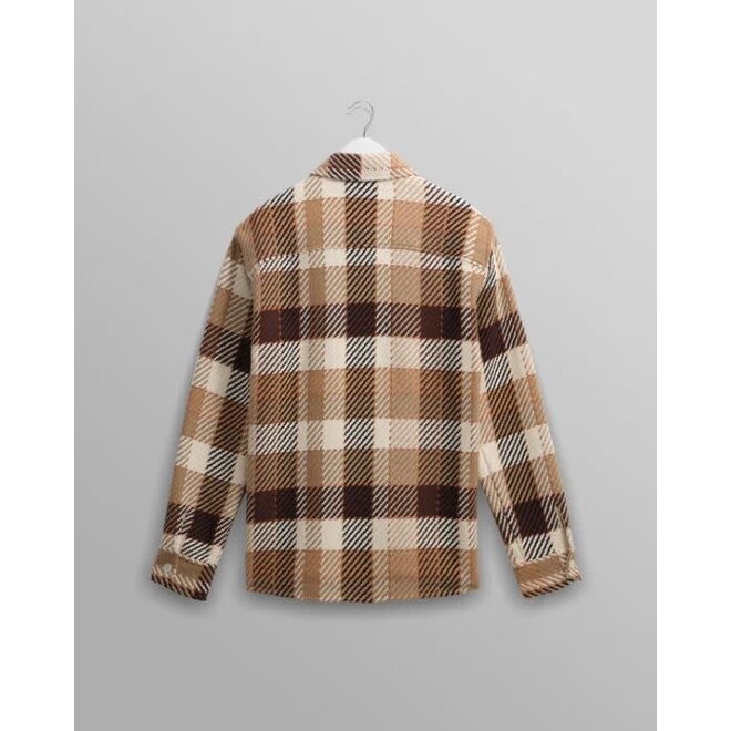Whiting Overshirt in Natural/Brown Check
