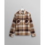 Whiting Overshirt in Natural/Brown Check