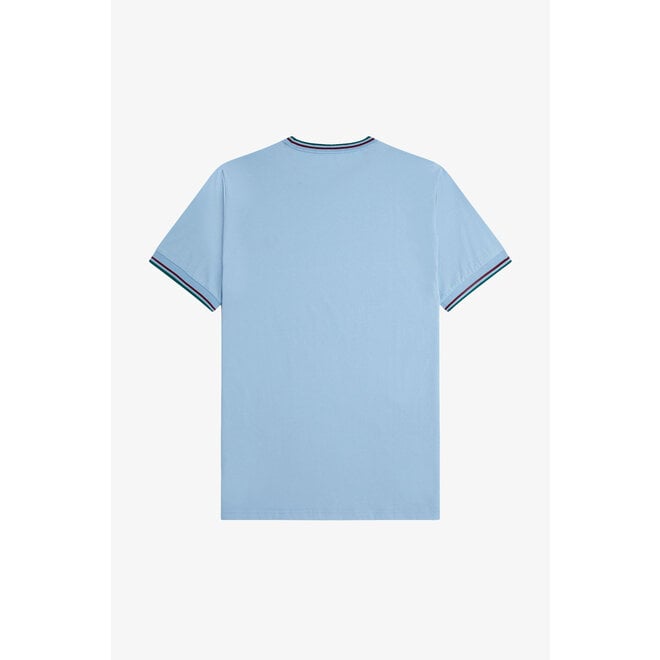 Twin Tipped T-Shirt in Track Blue/Burnt Red/Sport Green