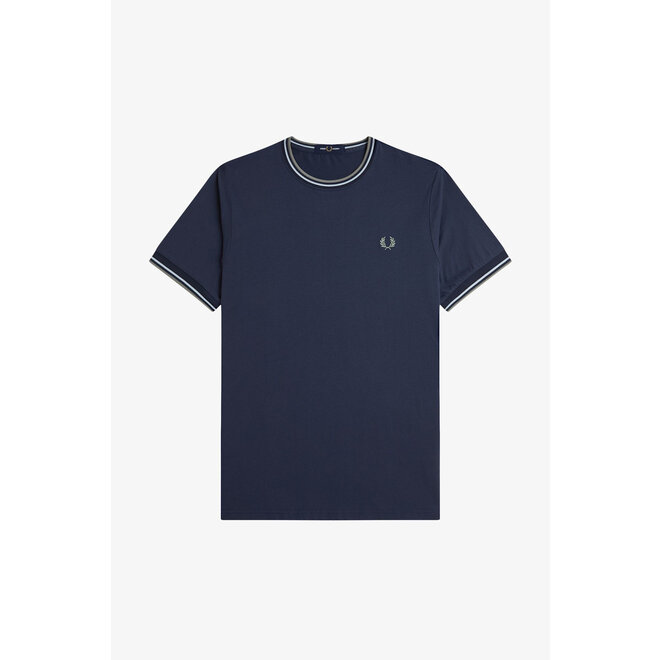Twin Tipped T-Shirt in Dark Airforce/Light Ice/Bay Leaf
