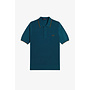 Pique Stitch Knitted Shirt in Dark Petrol