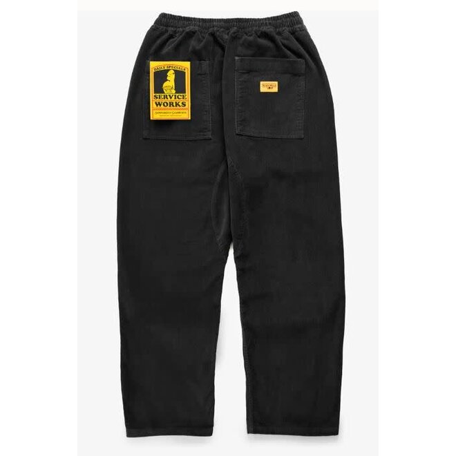 Corduroy Chef Pants in Black