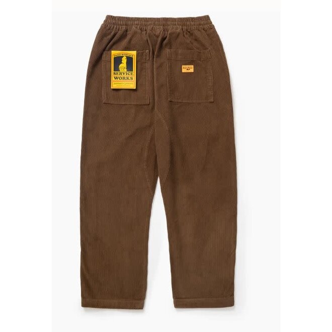Corduroy Chef Pants in Bark