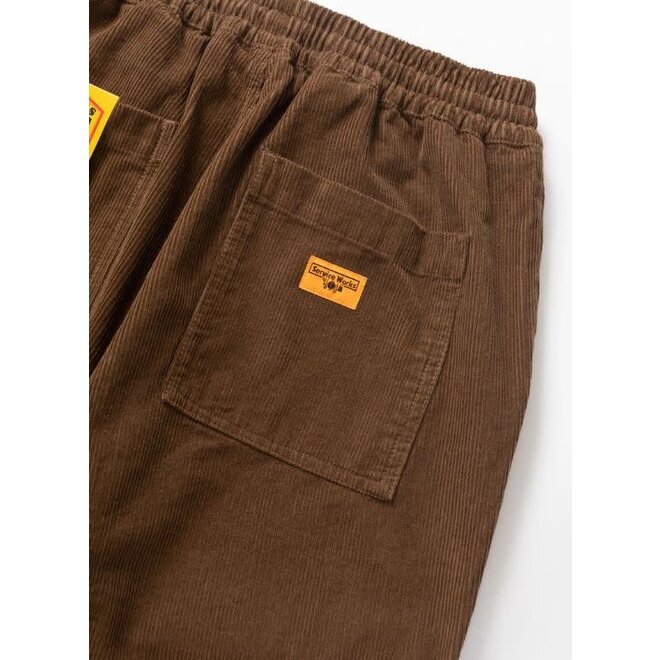 Corduroy Chef Pants in Bark