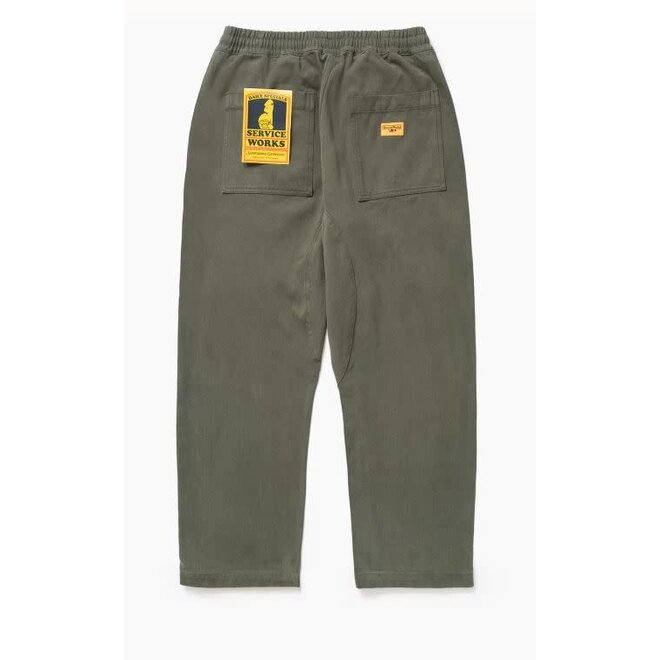 Moleskin Chef Pants in Moss