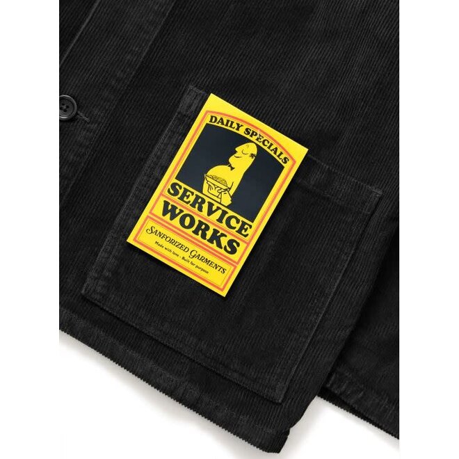 Corduroy Chore Shirt in Black
