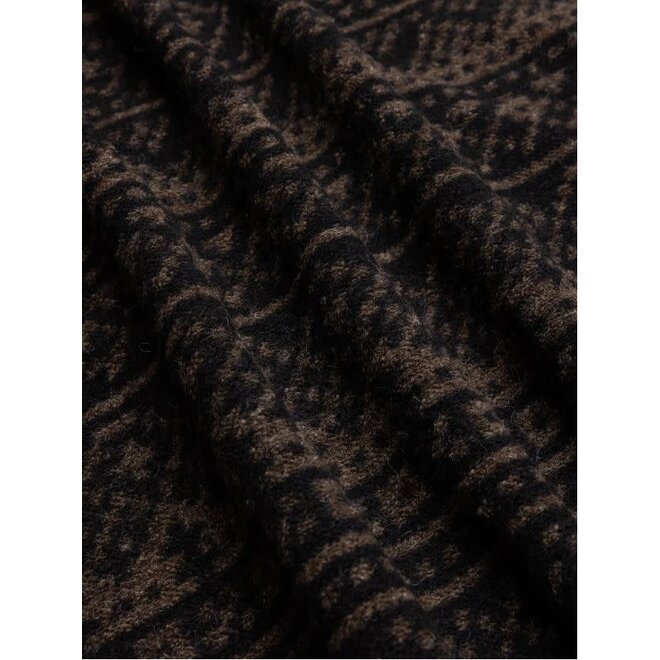 Junction Fairisle Sweat in Peat/ Black