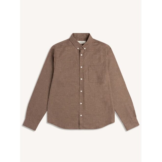 Raeburn Houndstooth Shirt in Taupe