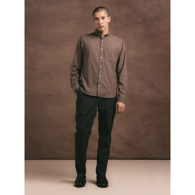 Raeburn Houndstooth Shirt in Taupe