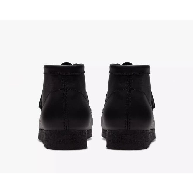 Wallabee Boot in Black Leather