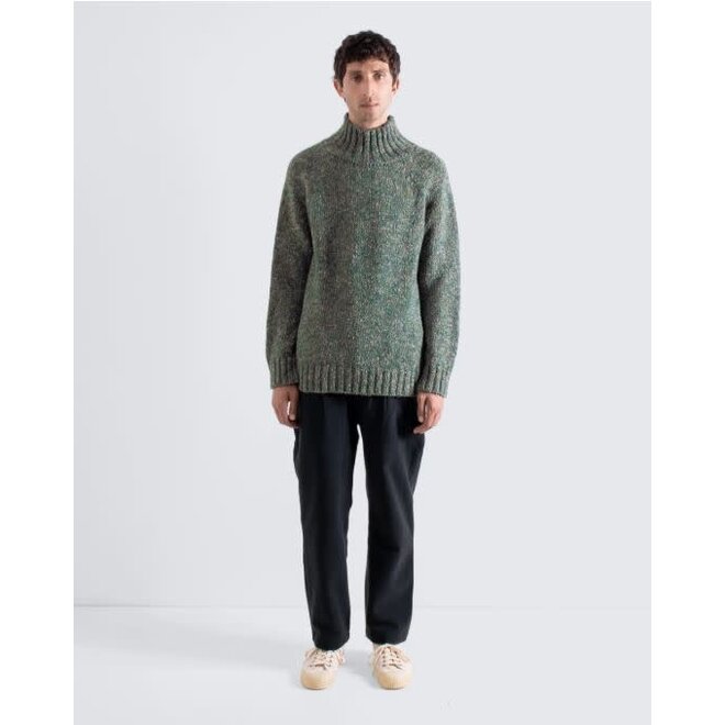 Bayer Roll Neck in Green/Multi Fleck