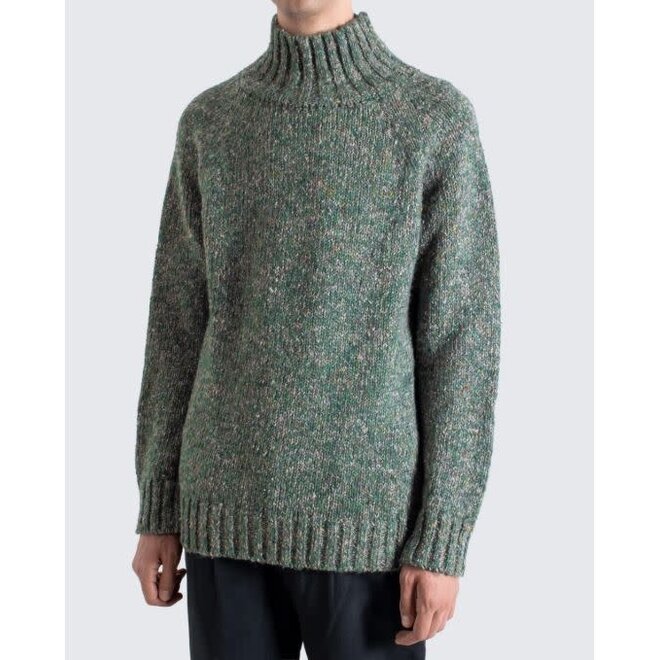 Bayer Roll Neck in Green/Multi Fleck