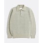 Kier Knitted Polo Shirt in Stone