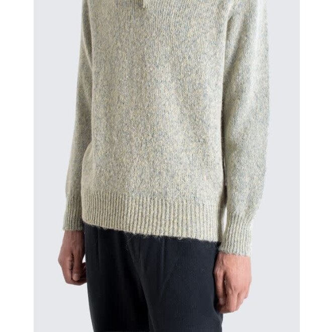 Kier Knitted Polo Shirt in Stone