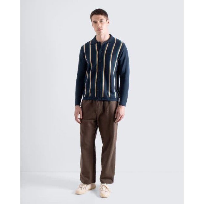 Zigger Cardigan in Navy/Multi Stripe