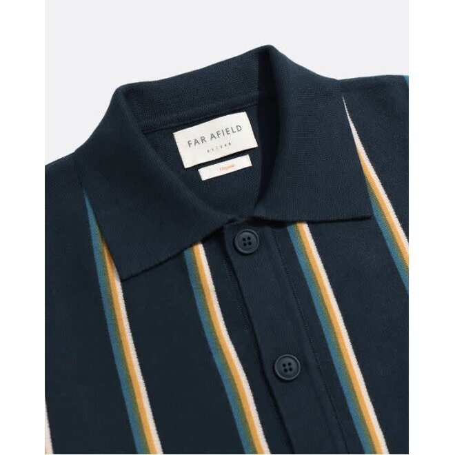 Zigger Cardigan in Navy/Multi Stripe