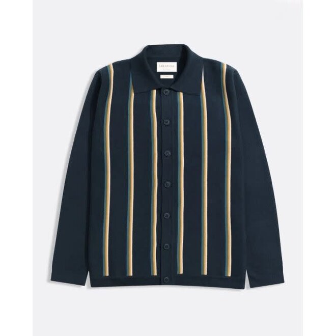 Zigger Cardigan in Navy/Multi Stripe