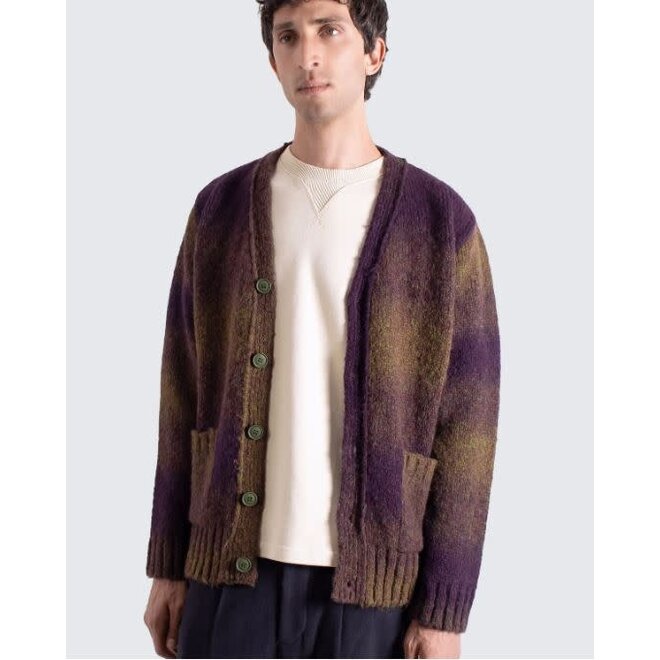 Buckley Cardigan in Purple/Green