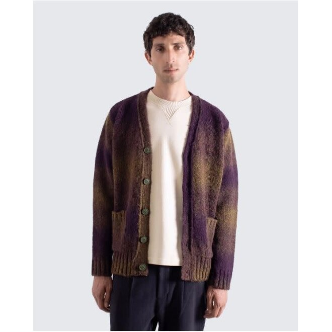 Buckley Cardigan in Purple/Green