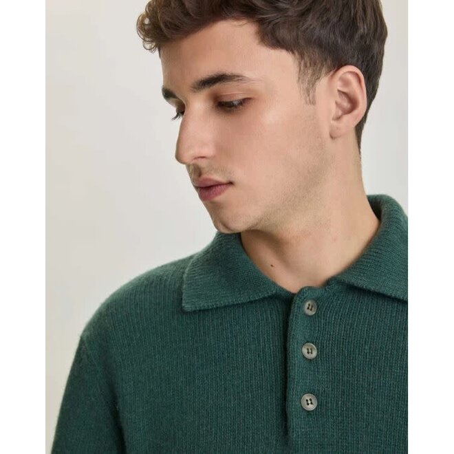 Eca Polo Knit in Dark Green