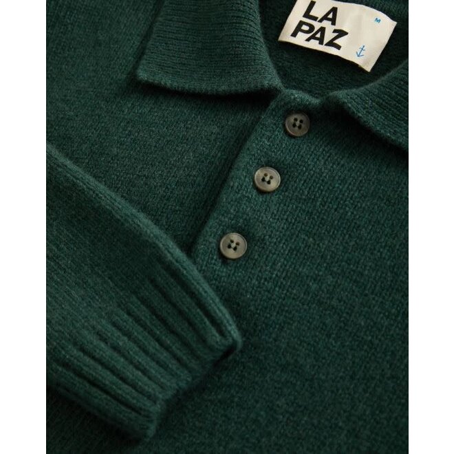 Eca Polo Knit in Dark Green