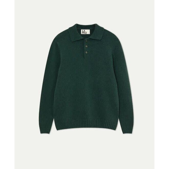 Eca Polo Knit in Dark Green
