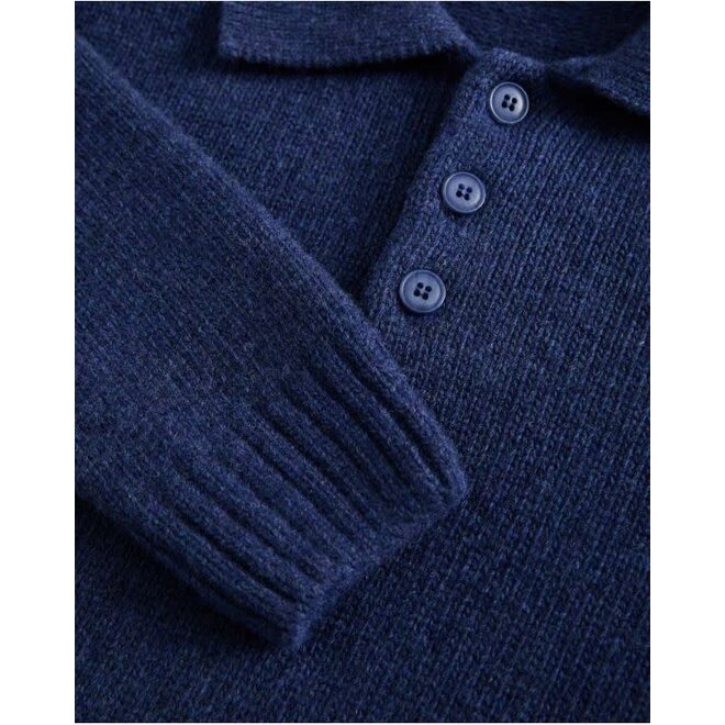Eca Polo Knit in Yves Blue