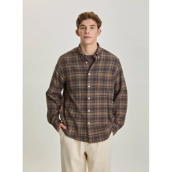 Bastos Shirt in Brown Checks