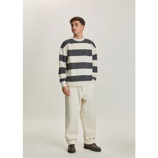 Pavia Sweatshirt in Dark Navy/Off White