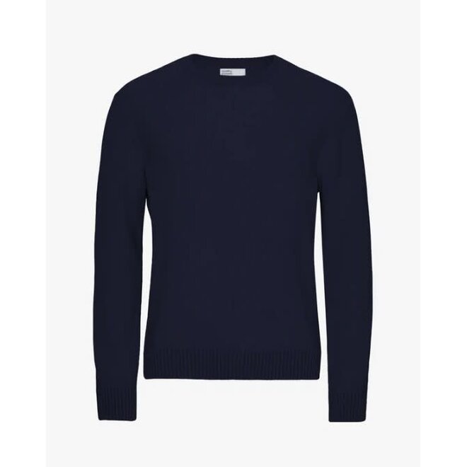 Classic Merino Wool Crew in Navy Blue