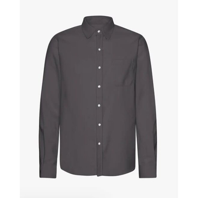 Classic Organic Flannel Shirt in Lava Grey