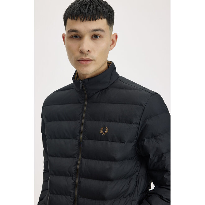 Padded Insulated Jacket in Black