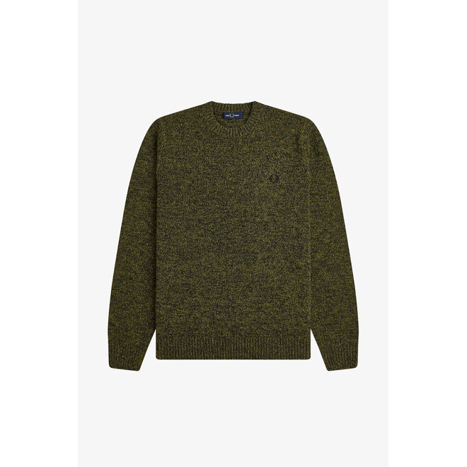 Twisted Marl Jumper in Anchor Grey/Tennis Yellow