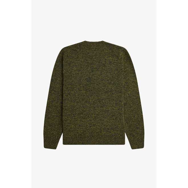 Twisted Marl Jumper in Anchor Grey/Tennis Yellow