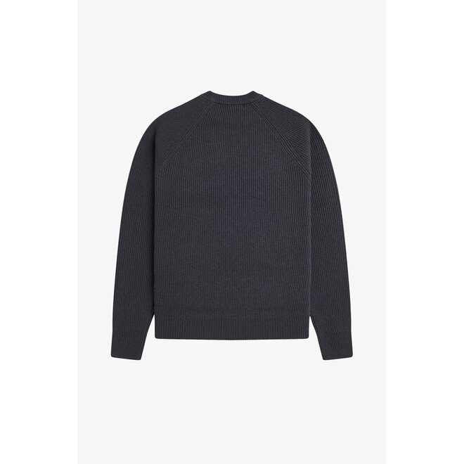 Lambswool Raglan Jumper in Anchor Grey