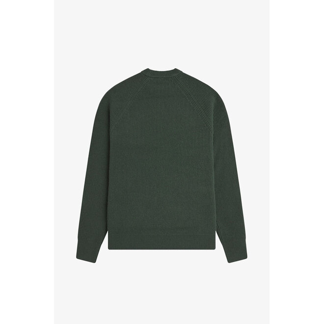 Lambswool Raglan Jumper in Court Green