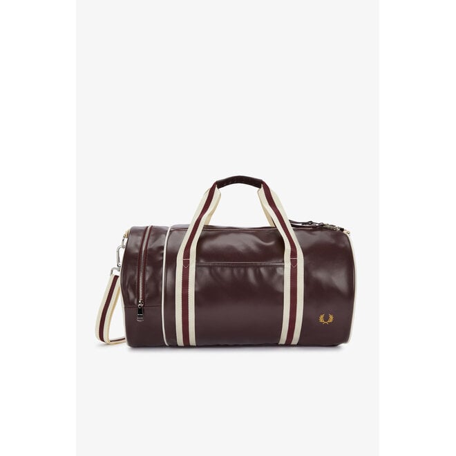 Classic Barrel Bag in Oxblood/Ecru