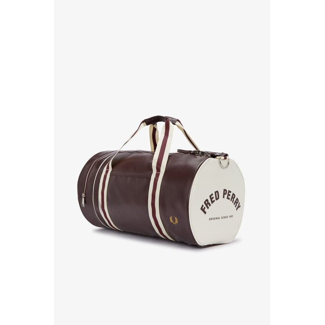 Classic Barrel Bag in Oxblood/Ecru