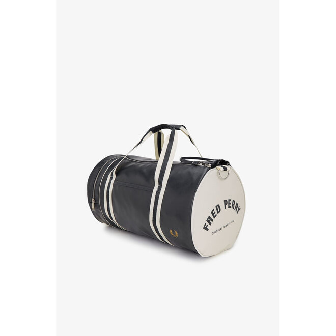 Classic Barrel Bag in Navy/Ecru