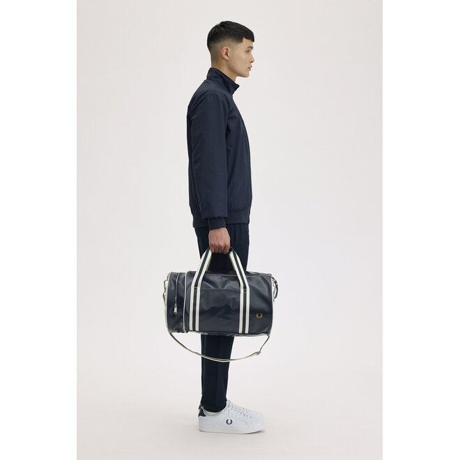 Classic Barrel Bag in Navy/Ecru
