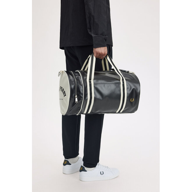 Classic Barrel Bag in Black/Ecru