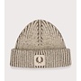 Cotton Ribbed Beanie in Warm Oat