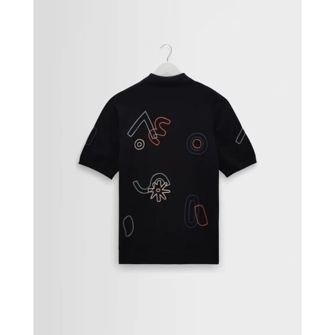 Tellaro Knitted Shirt in Navy/Multi