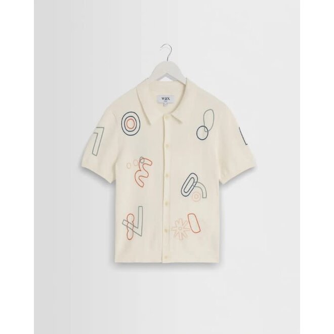 Tellaro Knitted Shirt in Ecru/Multi