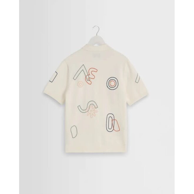 Tellaro Knitted Shirt in Ecru/Multi