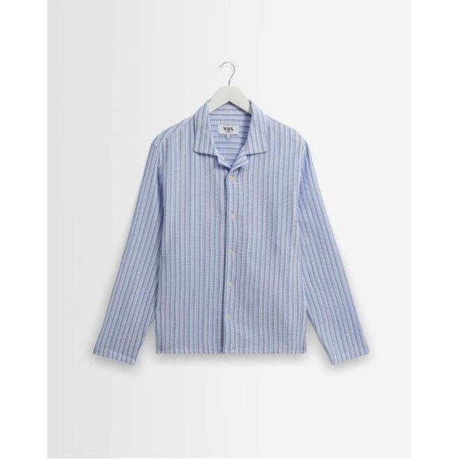 Corey Shirt in Blue/Ecru