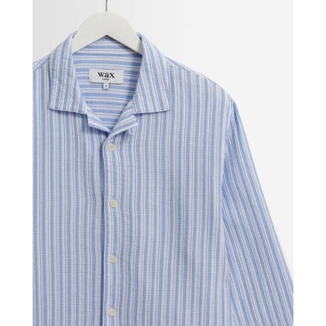 Corey Shirt in Blue/Ecru