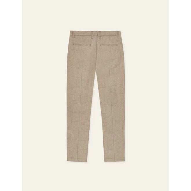 Como Houndstooth Suit Pants in Walnut Brown