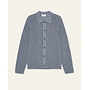 Gerald Knitted Shirt in Dark Navy Denim